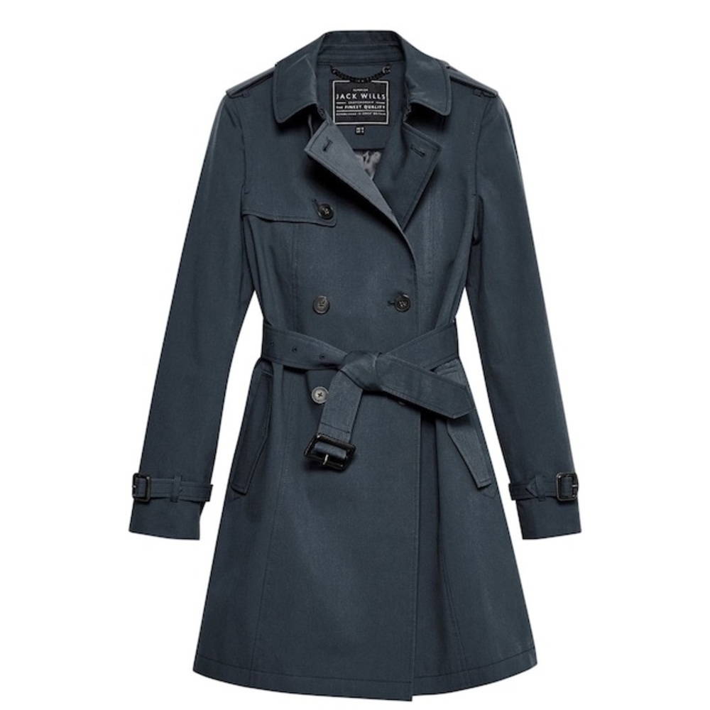 Jack Wills Ambrose Trench Coat （navy size 4）